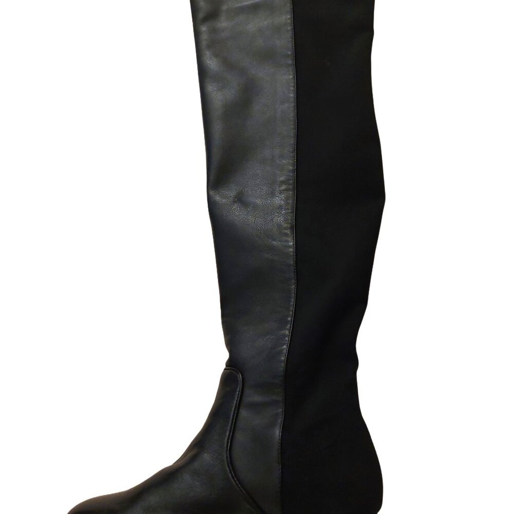 BCBGMAXAZARIA Ma Fillie Knee High Black Leather & Textile Boots Retail $450 - Picture 6 of 8